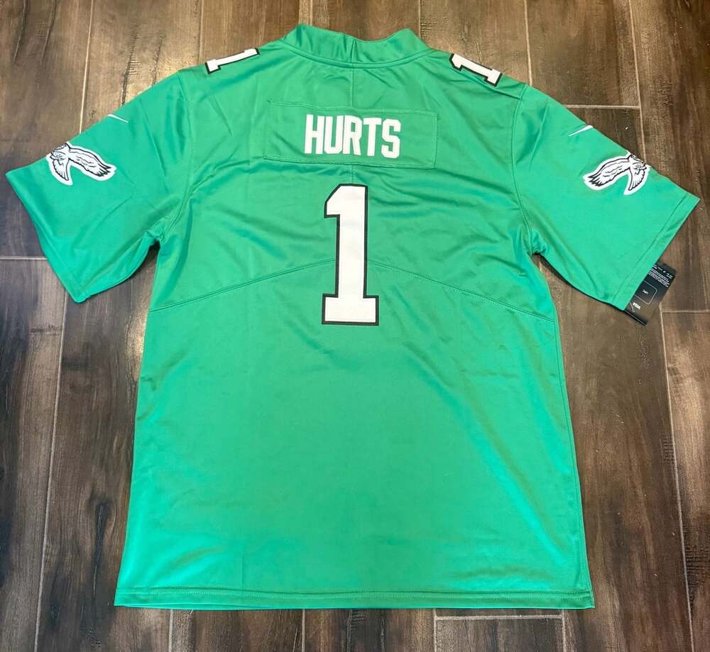 Nike Jalen Hurts Philadelphia Eagles Kelly Green Jersey Size L